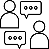 icon of people speaking